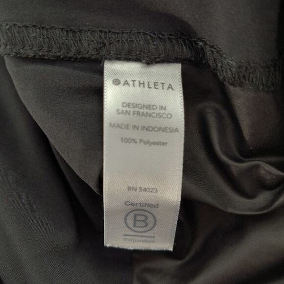 Athleta Radiant Jogger Pants Women's Sz 4 Black Satin Tapered Zip Leg Athleisure - Picture 11 of 16